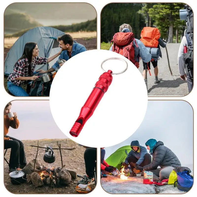 Multifunctional Aluminum Alloy Emergency Survival Whistle Portable Outdoor Tools Training Whistle Camping Defense