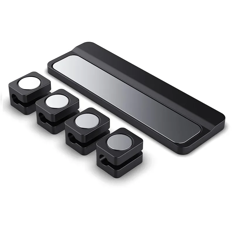 Cable Organizer Magnetic Cable Clips Smooth Adjustable Cord Holder Under Desk Management Pad Wire Keeper