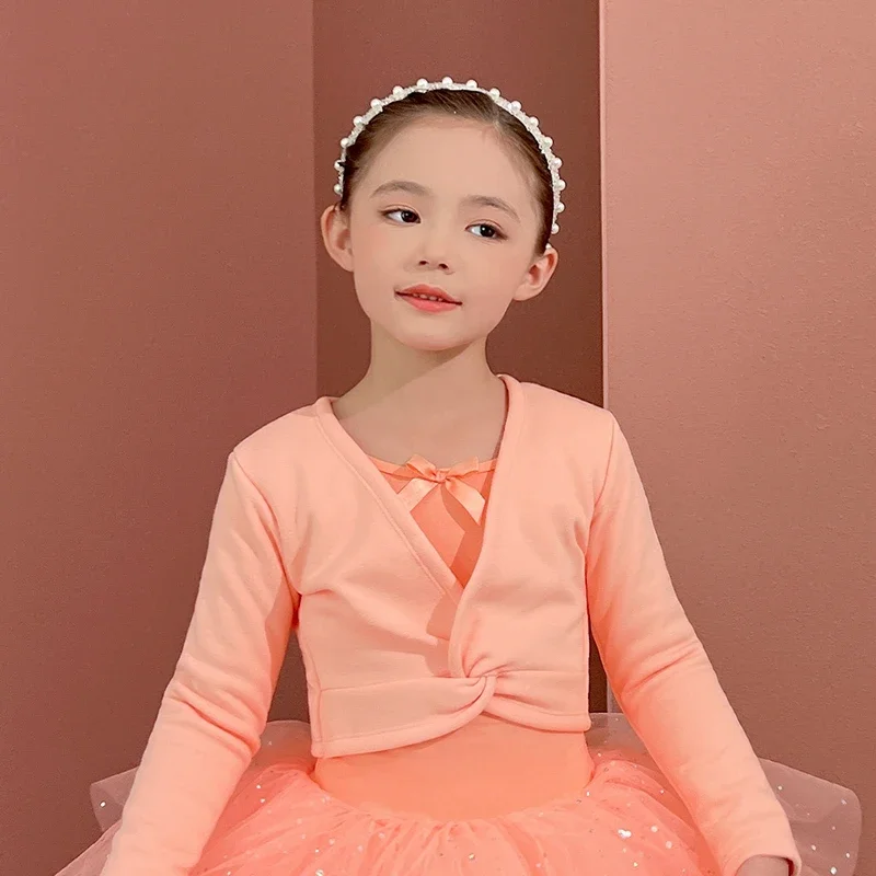Ballet Sweater Girls Ballet Coat Long Sleeve Wrap Top Dance Shrug