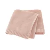 Cotton Knitted Blanket Personalized Embroidered Name Baby Boy Baby Girl Soft Blanket Baby Shower Breathable Stroller Blanket 1