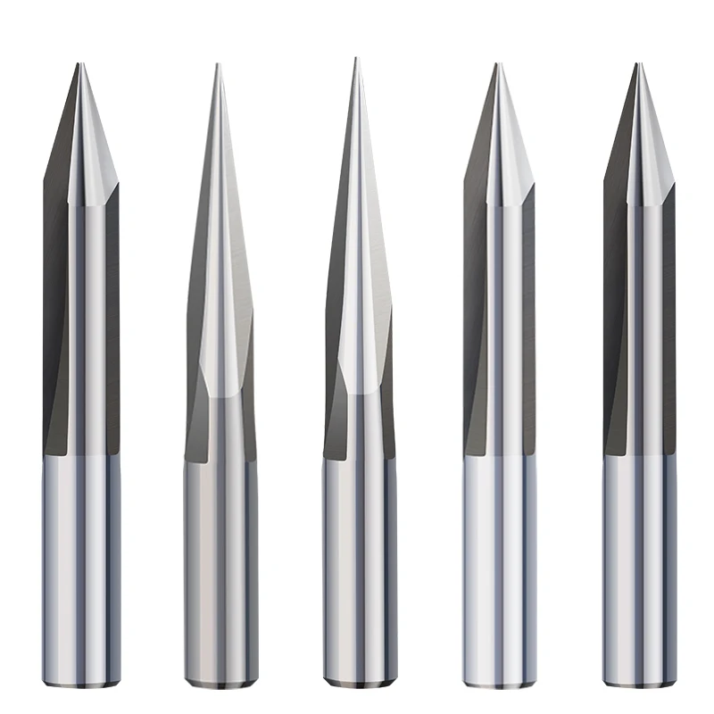 SpeTool, fresa a candela per incisione, conica, per CNC, gambo da 6 mm, micrograna da 0,5 mm