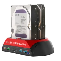 All-in-One HDD/SSD Docking Station 2.5/3.5" SATA/IDE with Offline Cloning USB 3.0 Hub SD/TF Card Reader PD/QC Fast Charge - Image 2