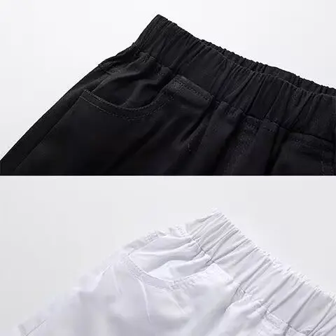 1 to 8 Years Summer Cotton Clothes Boy & Girls Shorts Solid Color Elastic Waist Children Short Casual Pants Youth Student School