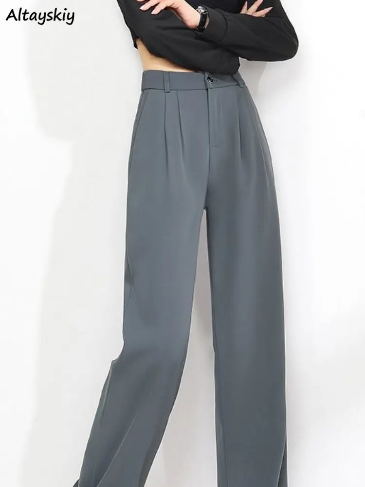 

Pants Women Solid 4 Colors Daily Simple All-match Office Lady Cool Korean Style Spring Modern Delicate Stylish Casual Cozy New
