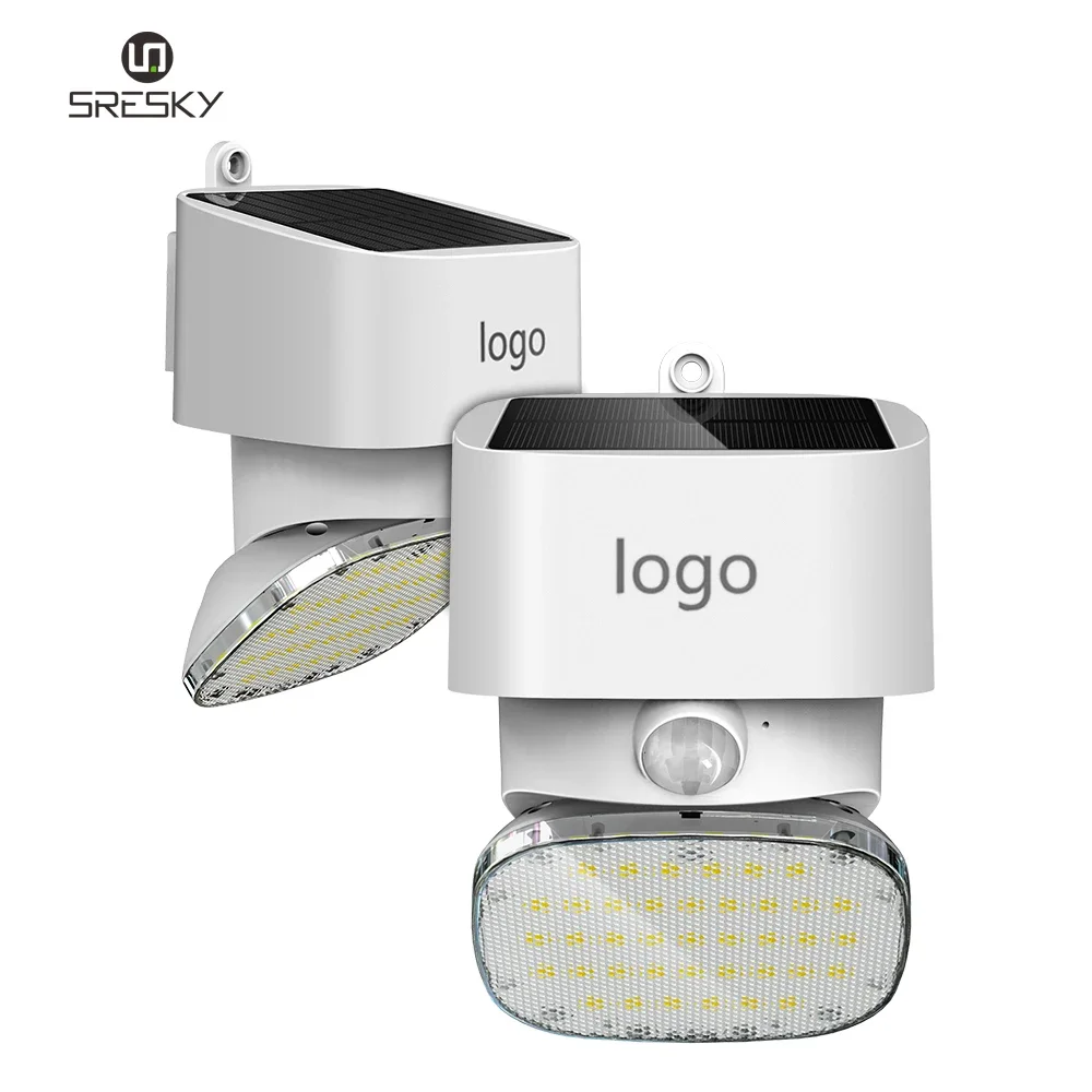 

SRESKY adjustable lighting angle emergency wall lamp with pir motion sensor outdoor waterproof 20 watt led garden solar light