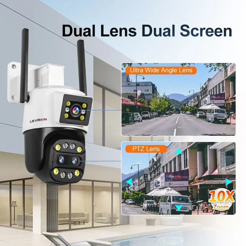 LS VISION ߿  IP ī޶, 6MP, 10X , 4G , 3   ũ, P2P ڵ , IP66   ī޶