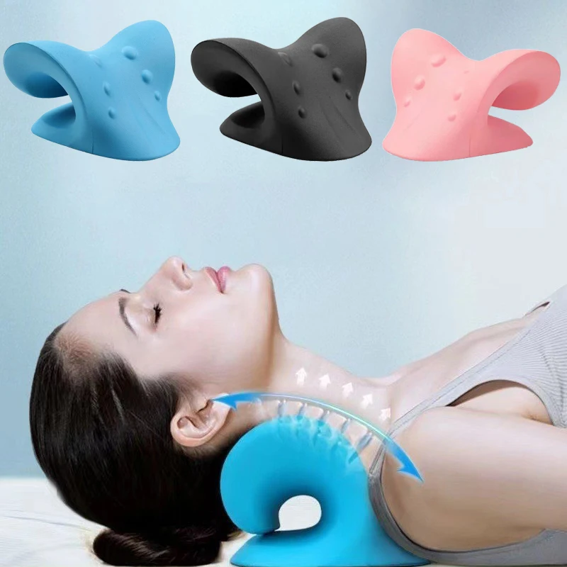 Neck Massager Cervical Traction Pillow For Neck Pain Relief Muscle Relaxation Professional Neck Massager For Relaxing Soothing Fatigue