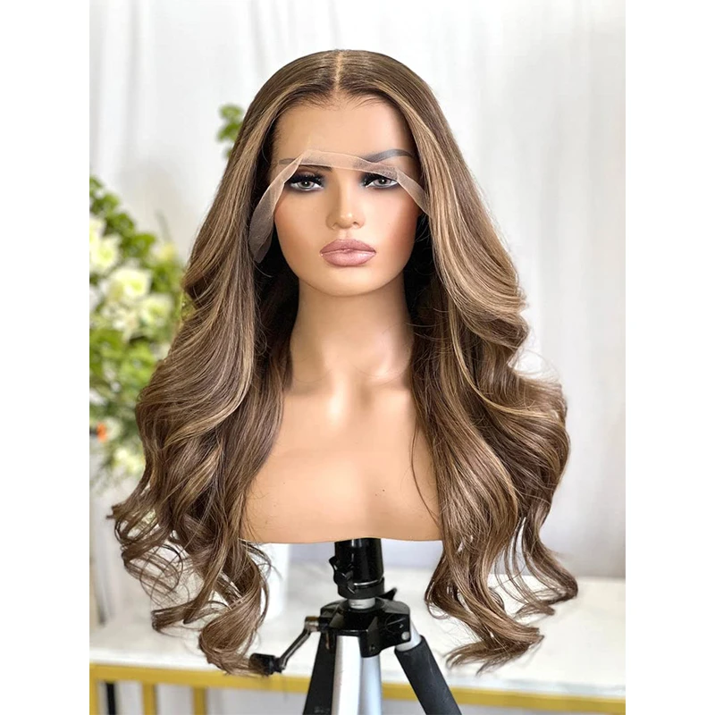 Highlight Ash Blonde 150Density Body Wave Silk Top Jewish Wigs Double Drawn Kosher Wigs Kosher European Human Hair Wig For Women