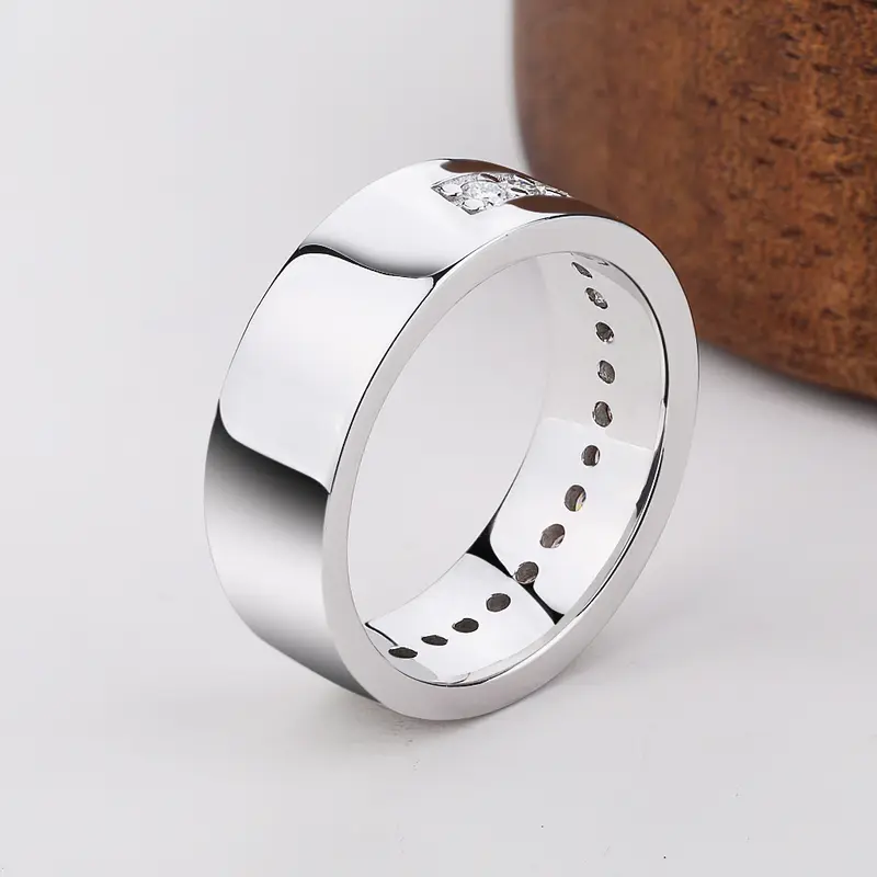 100% 925 Sterling Silver Full Moissanite Ring Man Women Sparkling Lab Diamond Eternity Band Wedding Rings Hip Hop Jewelry Gifts - Image 3