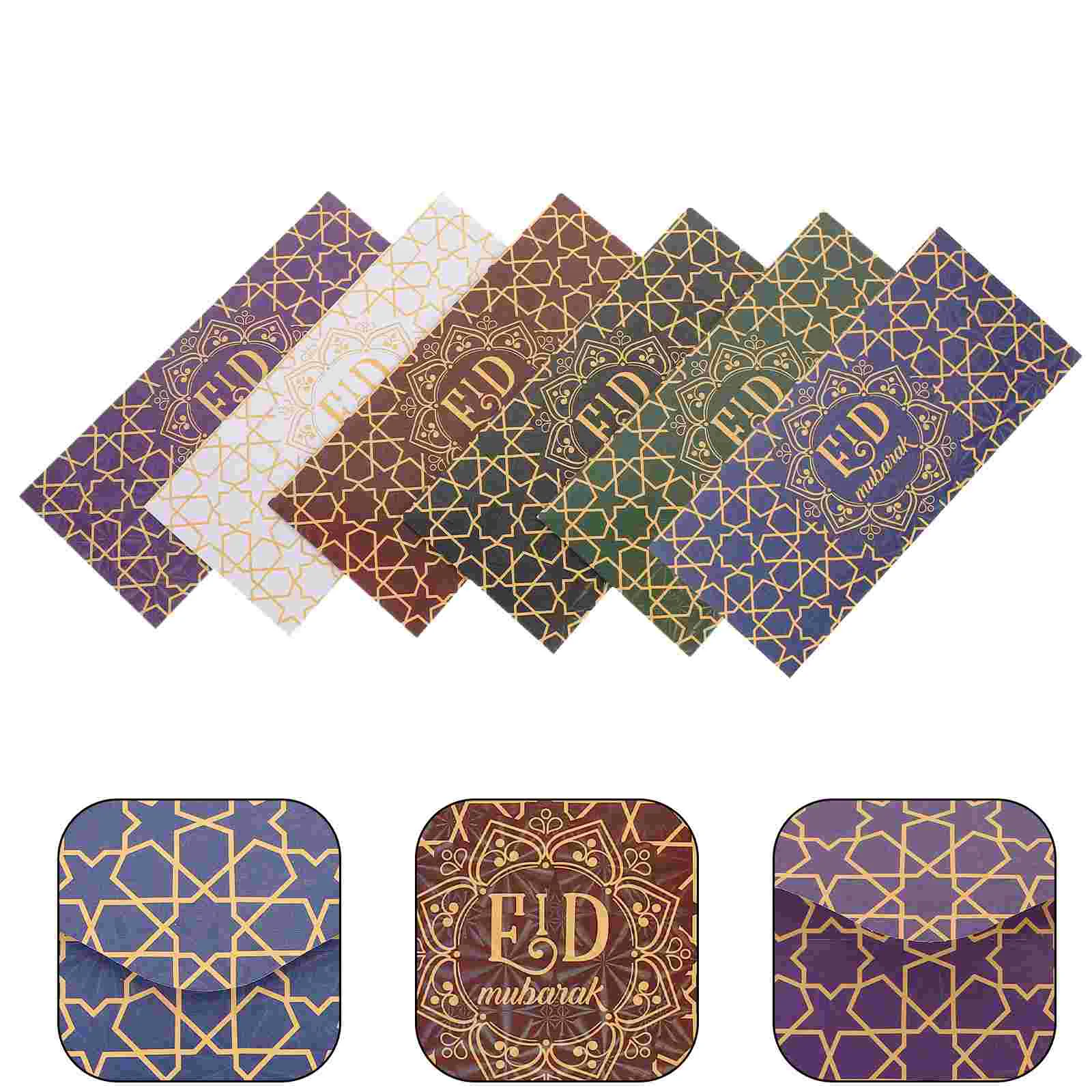 Red Envelope Bag Paper Blessing Envelopes Eid Cards Envelopes Party Bag Filler Bills Receipt 12 Pcs