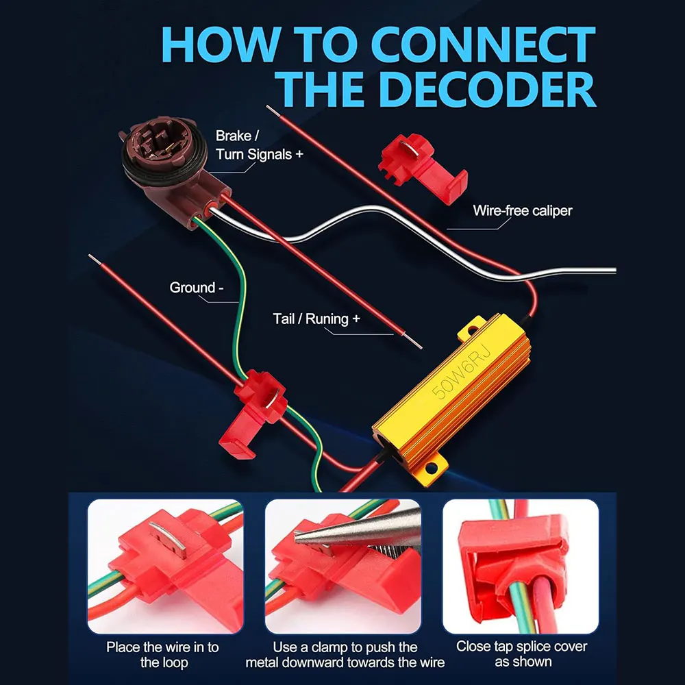 4pcs 50w 8ohm Led Load Resistors For Led Turn Signal Li... | Cuotas Sin