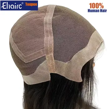 Merletto traspirante a densità 180% nel centro con Pu annodato attorno alle parrucche di capelli umani per le donne Parrucca lunga da donna Parrucca di capelli umani al 100%