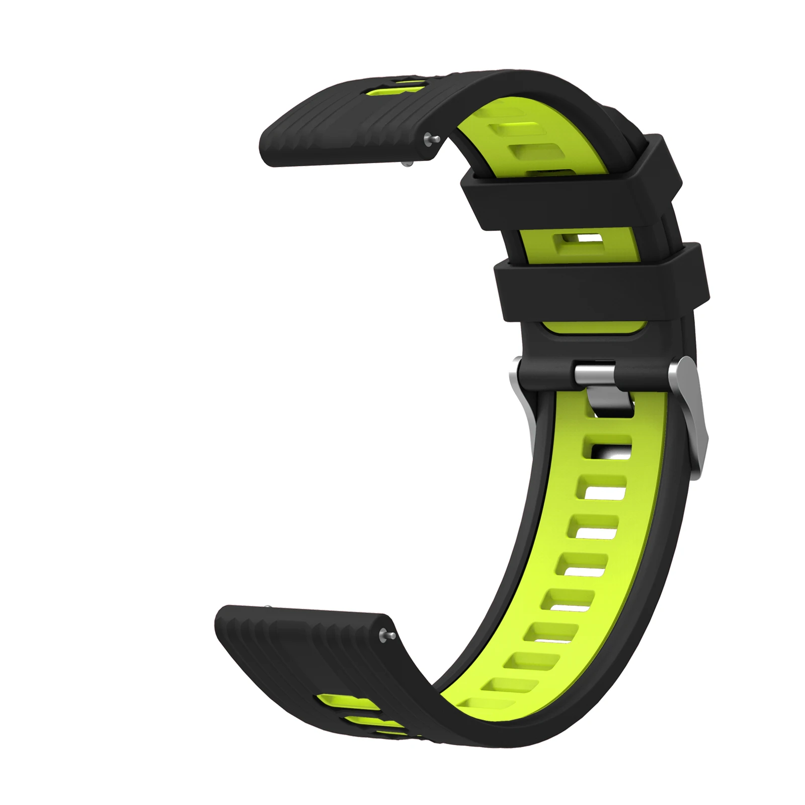 Bicolor 22mm Silicone Watchband Strap