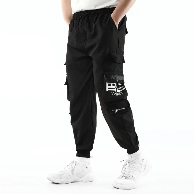 Splicing work pants for men's spring and autumn trendy brand sanitary pants