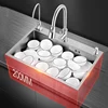 Silver Kitchen Sink 304 Stainless Steel sinks Above Counter or Undermount Installation Single Basin Bar Sink Washing Basin 6