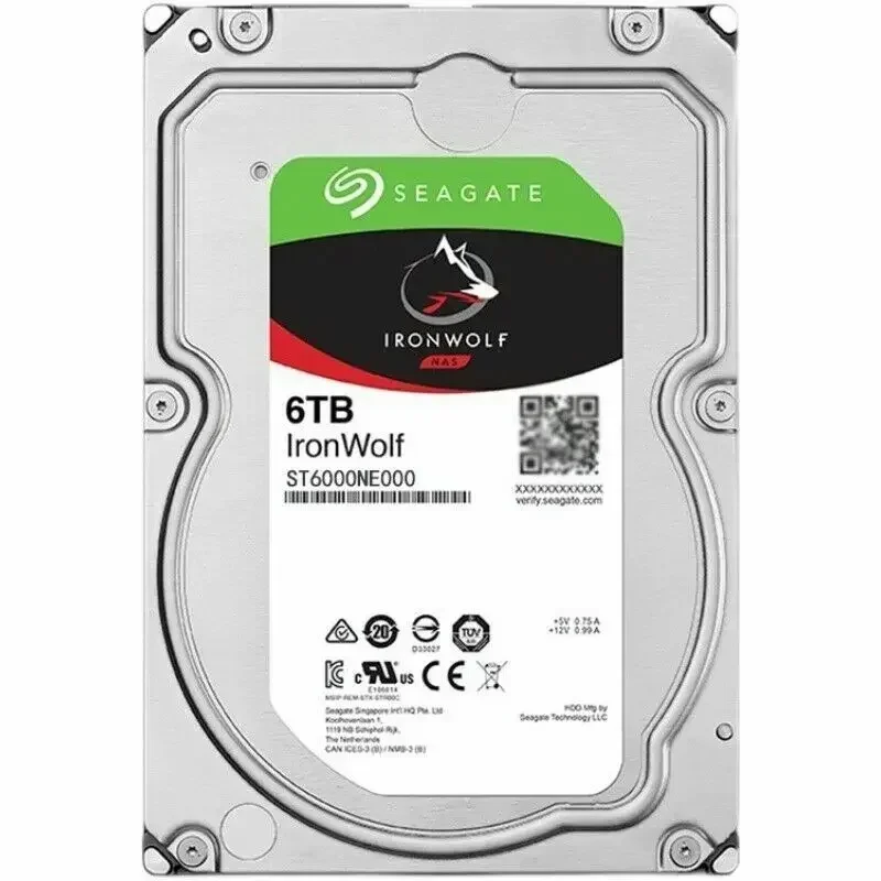 새로운 Seagate 18TB 16TB 14TB 10TB 8TB 6TB 4TB IronWolf 3.5인치 SATA3 NAS 하드 드라이브 6GB/s 7200RPM 새 제품