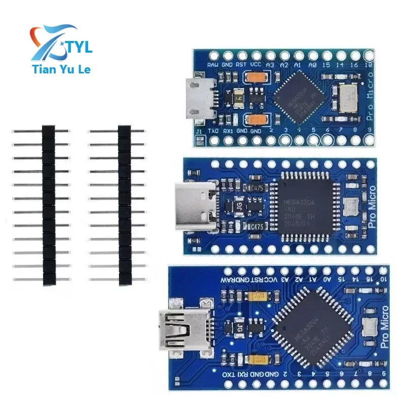 NEW-MICRO-TYPE-C-USB-ATMEGA32U4-Module-5V-16MHz-Board-For-Arduino ...