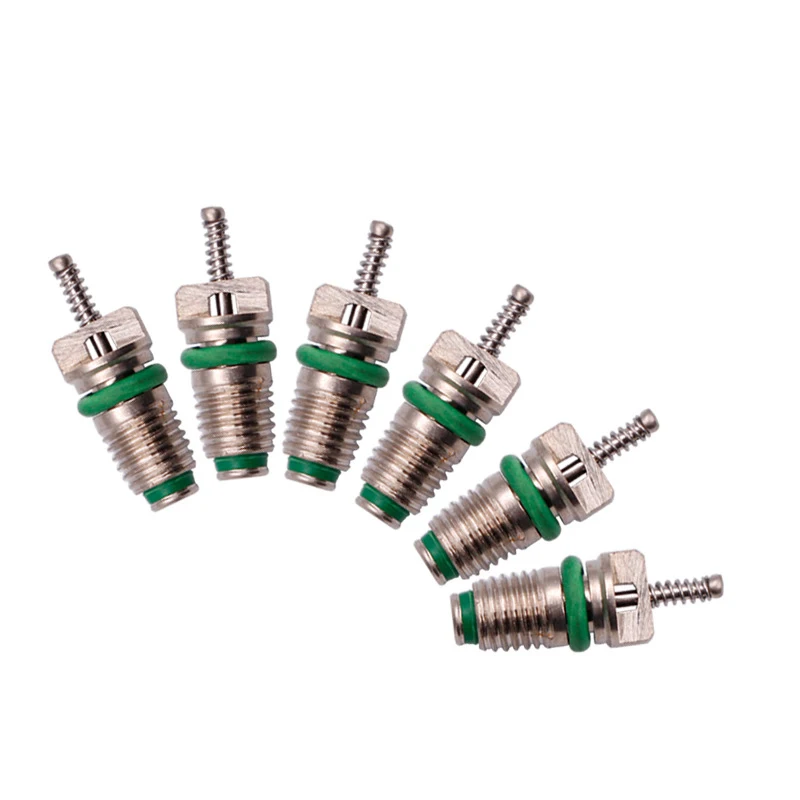 자동차 에어컨 코어 바늘 수리 키트, 내열 차량 액세서리, AC R134A 밸브 코어, 10 개/세트