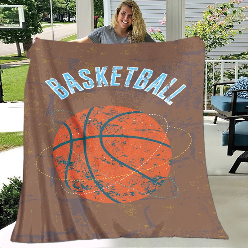 Modern Flannel Blanket Gedruckt Bettdecke Geschenk Cover Basketball Art Soft Plush Sofa Bed Throwing Cartoon Picnic Blankets