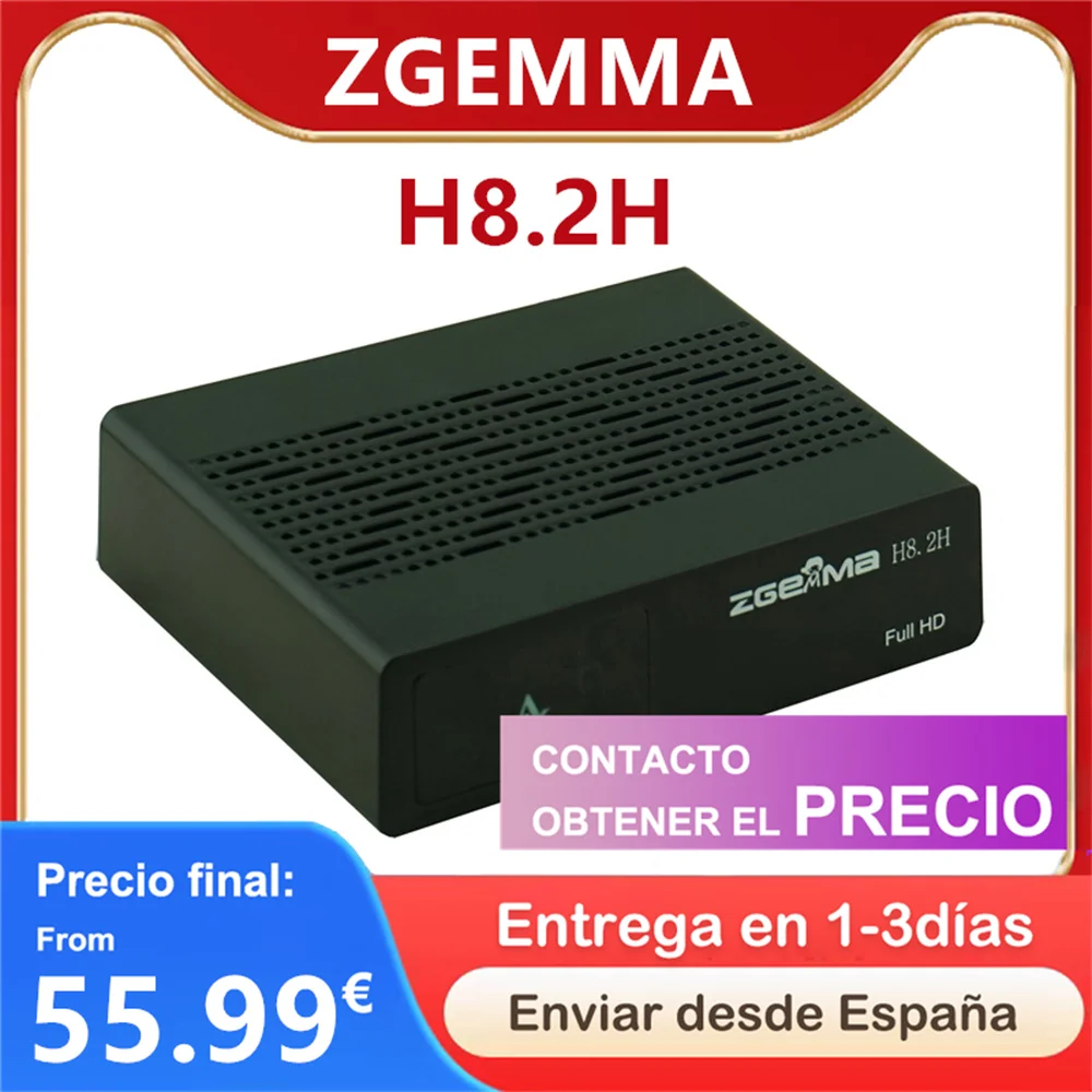 ZGEMMA Receptor Combinado H8.2H Full HD DVB S2X + DVB T2/C Free to