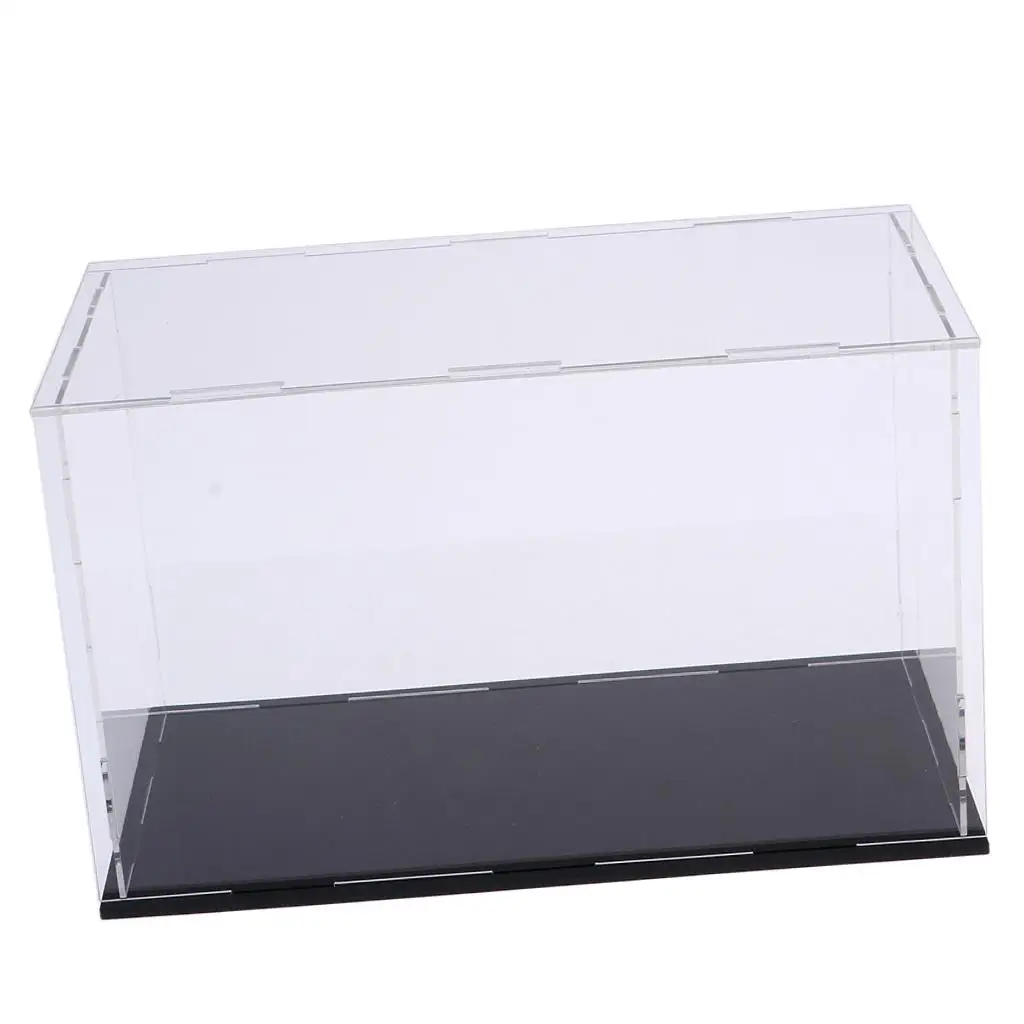 Clear Acrylic Display Case Assemble Countertop Organizer Stand Dustproof Showcase for Action Figures Toys Collectibles (25xcm)