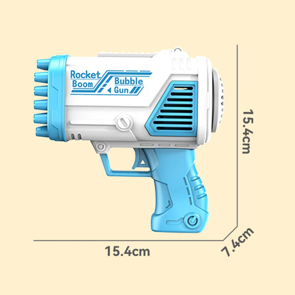 Atomatic Children's Bubble Machine Bazooka Bubble Making Toy 32 Holes Electric Bubble Gun with Non-slip Non-slip for Kids Toys 6