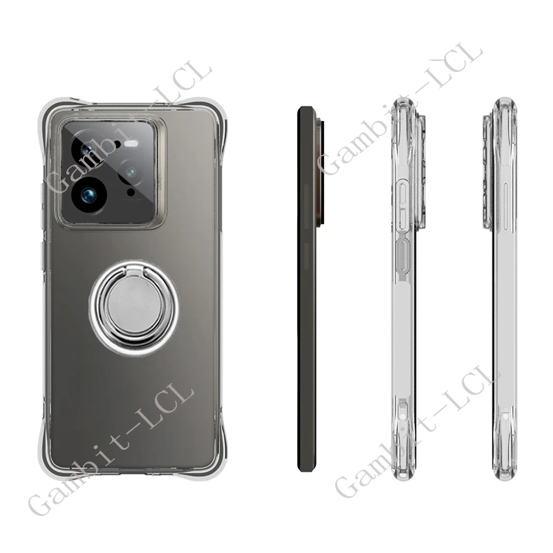 Back Ring Holder Bracket Phone Cover - TPU Soft Silicone Case