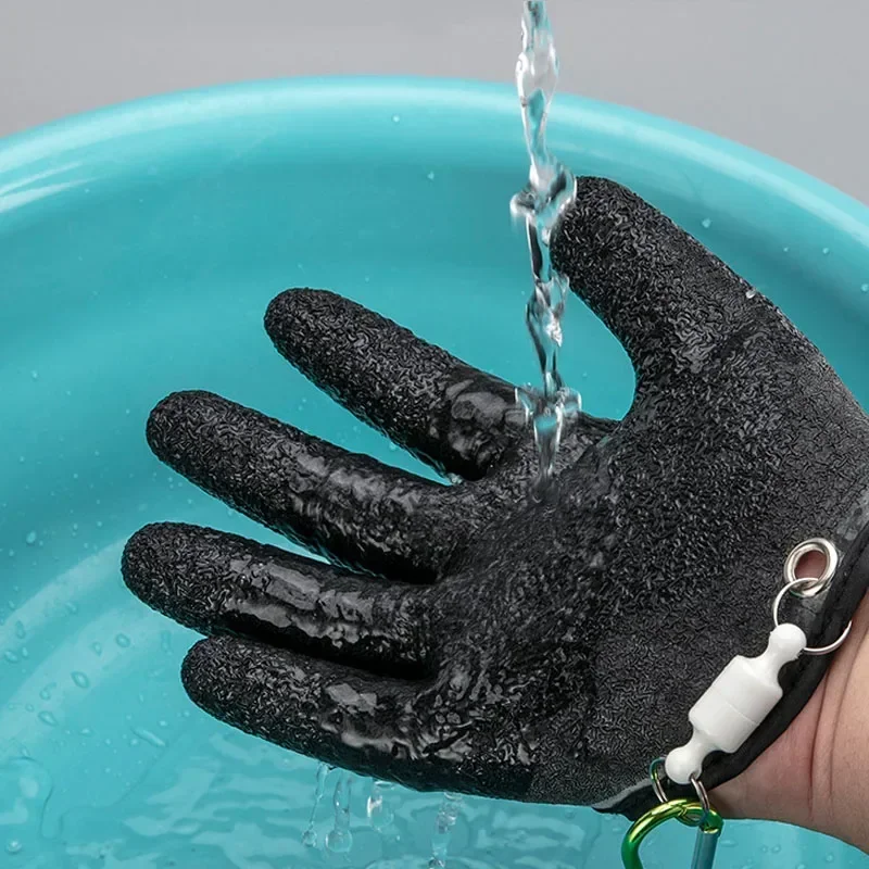 Fishing Gloves fishing gloves Anti-Slip Protect Hand From Puncture Scrapes Fisherman Professional Catch Fish Latex Hunting Gloves Left/Right
