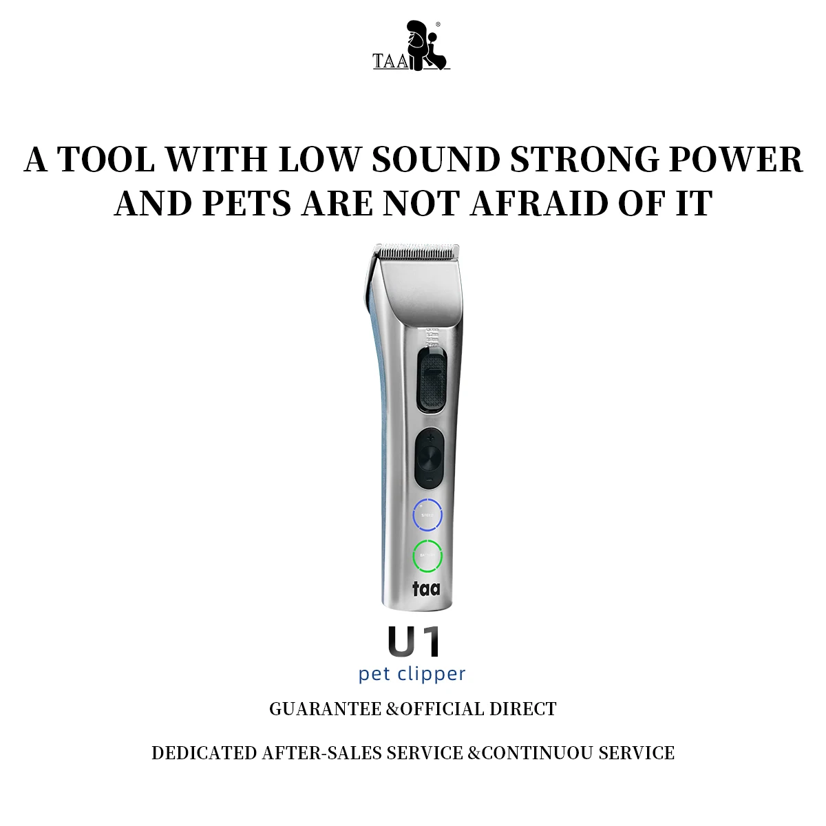 TAA Dog Electric Clippers Sets Professional Pet Grooming Clipper for Dog Pet Hair Clipper Accessories Metallurgy Steel Blade U1