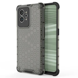 Shockproof Armor TPU Silicone Phone Case with Clear Protective Back Cover for Realme GT 2 Pro (Black)