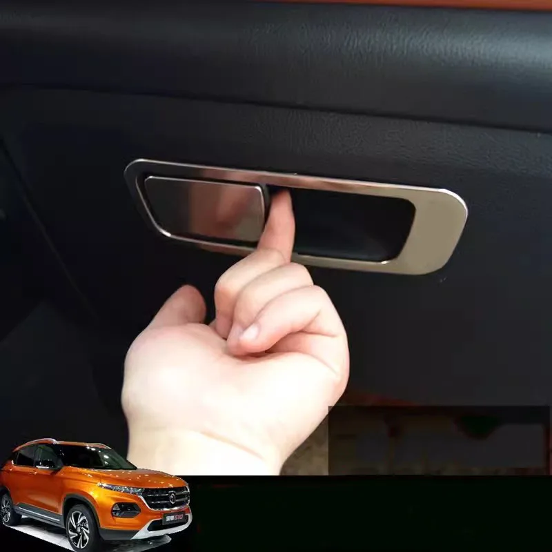 In Acciaio Inox Copilot Cubby Foro Vano Portaoggetti Maniglia Della Porta Ciotola Trim Per Chevrolet Groove Wuling Baojun 510