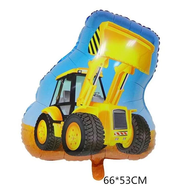 5pcs Construction Themed Balloon Carton Vehicle Balloon Excavator Forklift Crane Balloons for Boy\'s Construction Birthday Party
