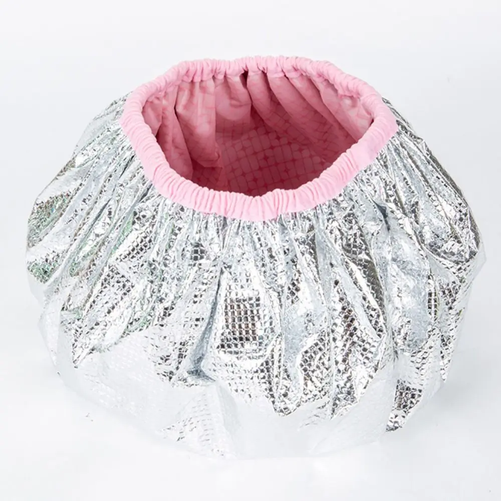 Self-heating Tin Foil Hat Thickened Heating Steam Hair Mask Cap Portable Hair Salon Smooth Oil Baking Cap 1PC hair mask cap