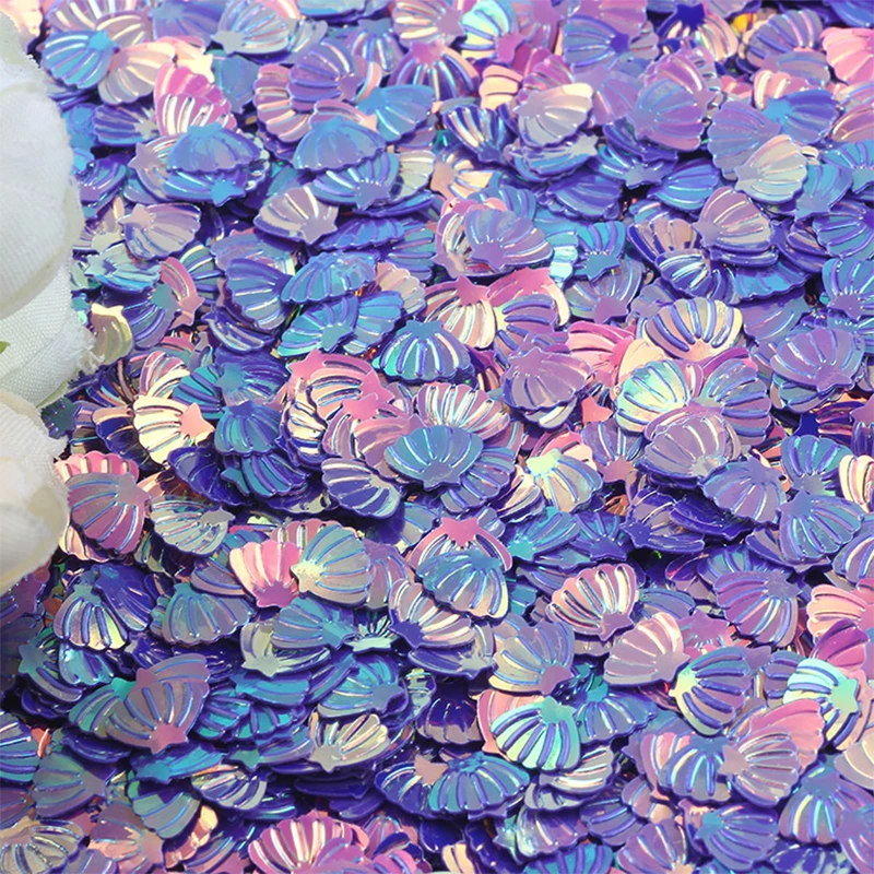 Shell confetti 15g/Pack Iridescent Shining Shell Confetti Glitter DIY Supplies Baby Shower Girls Mermaid Birthday Party Decorations DIY Favors