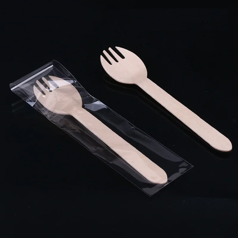 

1000pcs/lot wooden biodegradable cutlery party disposable wedding eco restaurant and pub Party buffet