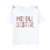 Big Middle Little Sister Print Family Matching Shirt Girls Sibling T-shirt Girls Summer Tee Clothes Kids Short Sleeve Outfit Top 5