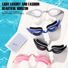 

Professional Swimming Goggles Coated Anti-Fog Lens Elastic Headband Adjustable Nose Pad Swim Goggles for Adults Swimming Glasses