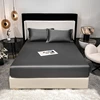1000TC Egyptian Cotton Luxury Bed Sheet Set 4/6pcs Bedding Sheet Soild Color Flat Fitted Bedsheets with Pillowcases Queen King 2