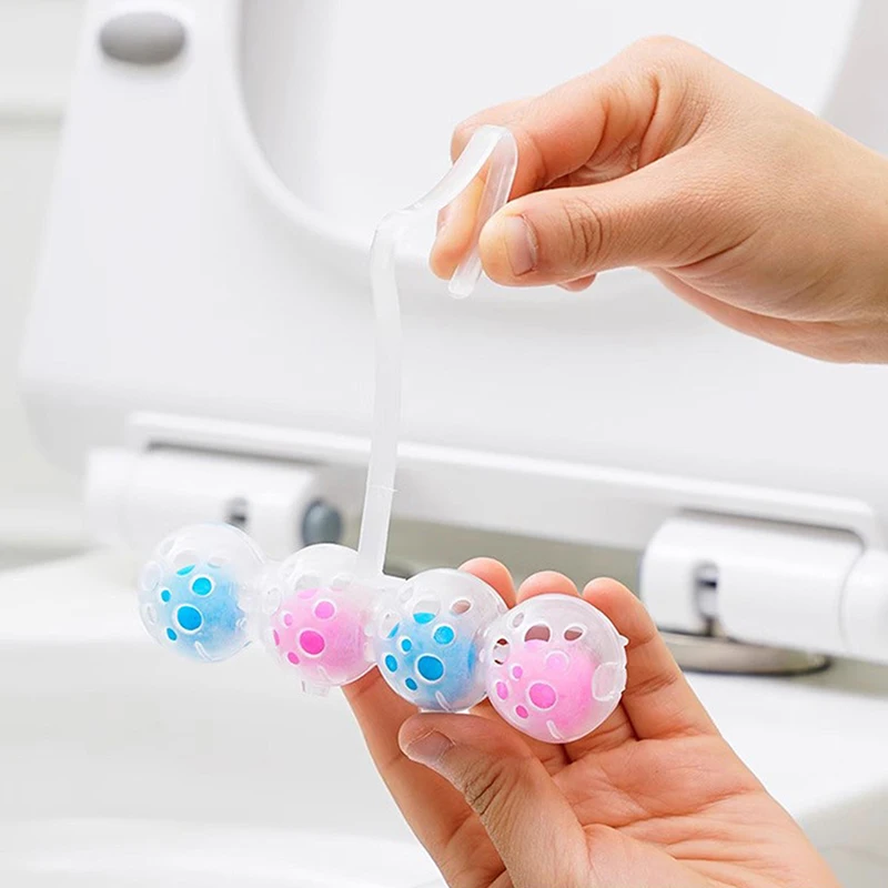 Description Picture 3 of itemToilet Cleaner Toilet Balls Hanging With 4 Scents Urine Dirt Decontamination Blue Bubble Deodorant Cleaning Bathroom Supplies
