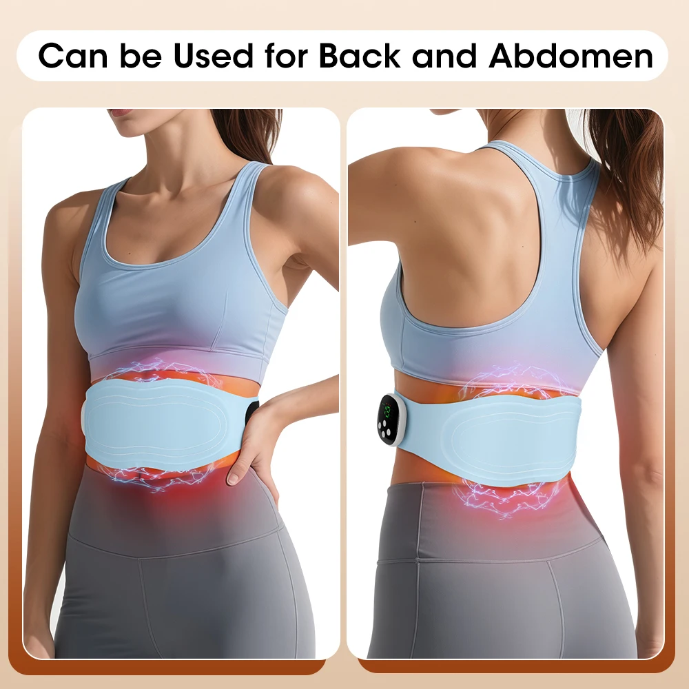 Electric Abdominal Massager Belt Waist Toning Sculptor with Vibration And Hot Compress for Belly Exercise Muscle Relax Support