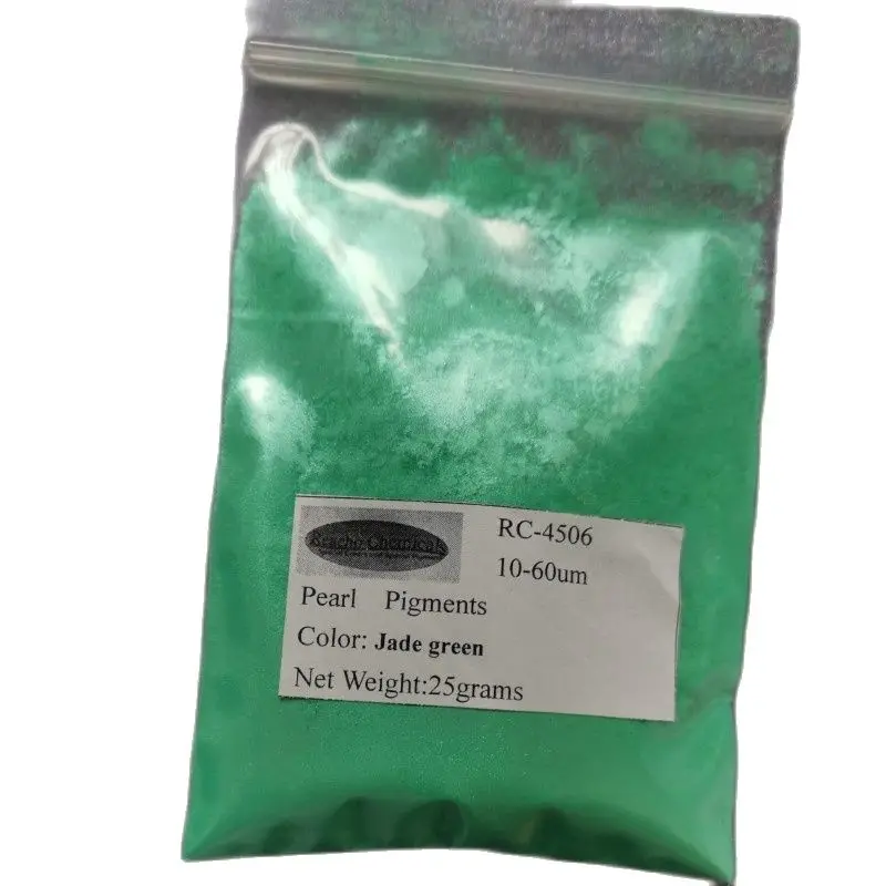 

natural mica pearl pigment powder jade green 4506 for paints and cosmetics