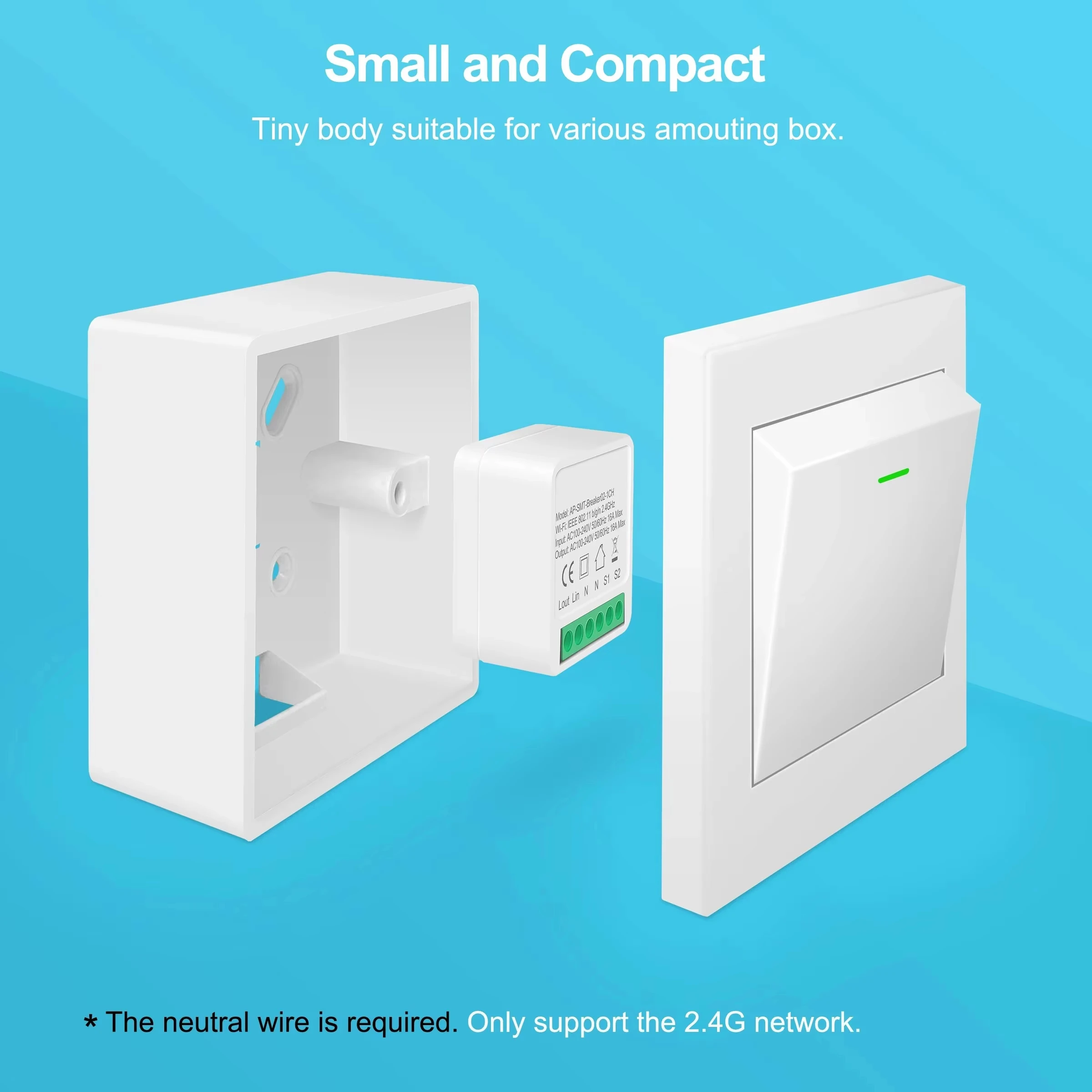 Enhanced Smart WiFi Switch with App-Controlled Automation and Voice Assistant Compatibility