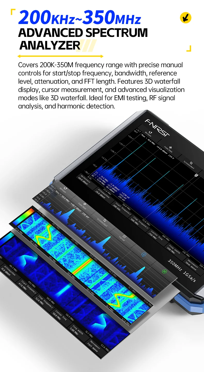 DPOS350P Digital Storage Oscilloscope: 350MHz Bandwidth, 12.1-Inch High-Definiti