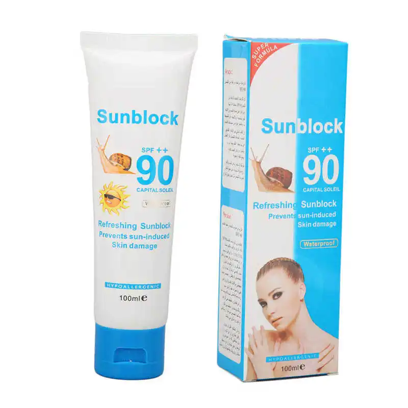 

100ml UVA UVB Protection Sunblock Refreshing Moisturizing Sunscreen Cream for Men Women SPF90PA++