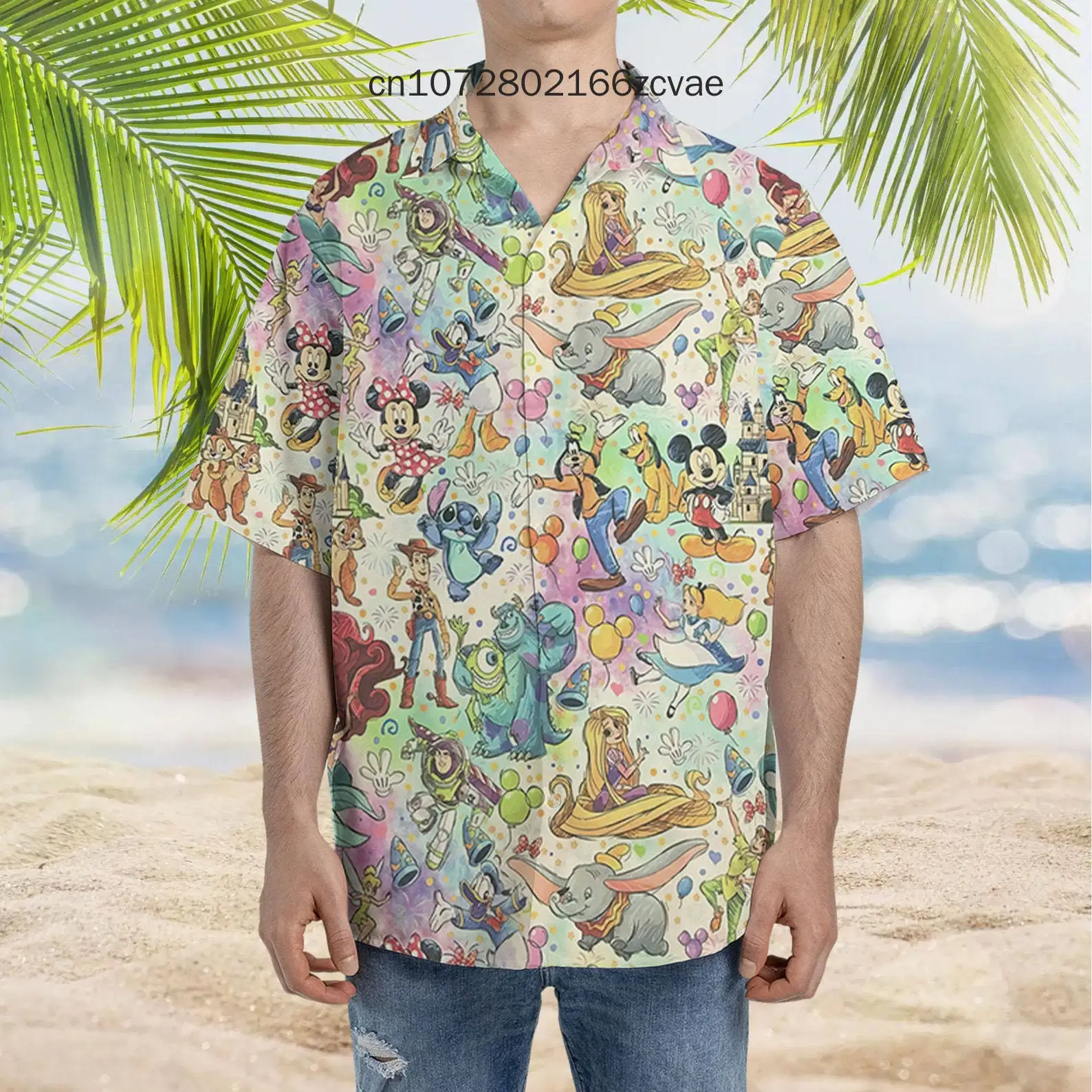 

Mickey Mouse Hawaiian Shirt Vintage Button Down Short Sleeve Shirt Disney Hawaiian Shirt Magic Kingdom Casual Beach Men's Shirt