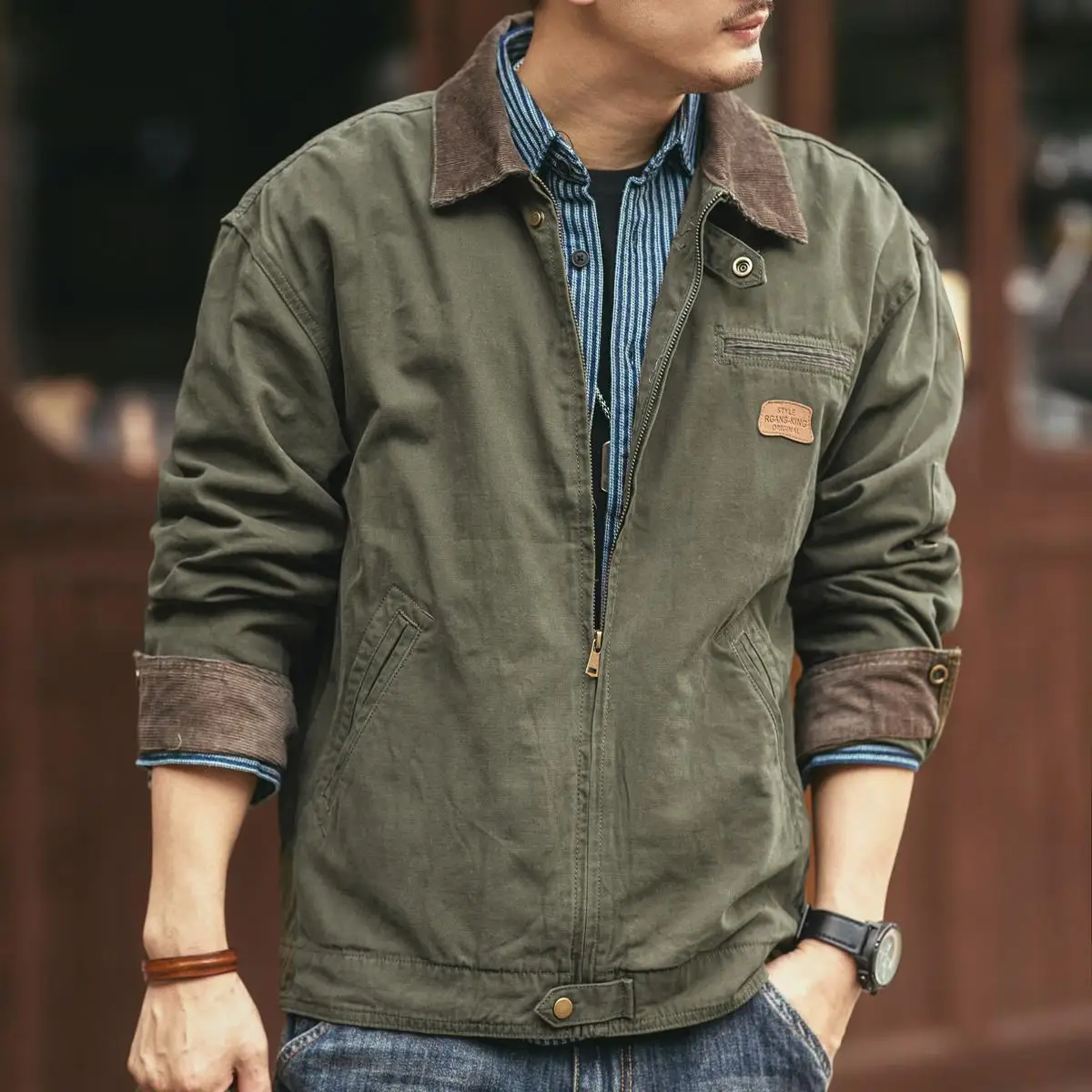 Veste rétro pêche américaine - Style vintage pour pêcheurs recherchant authenticité et robustesse
