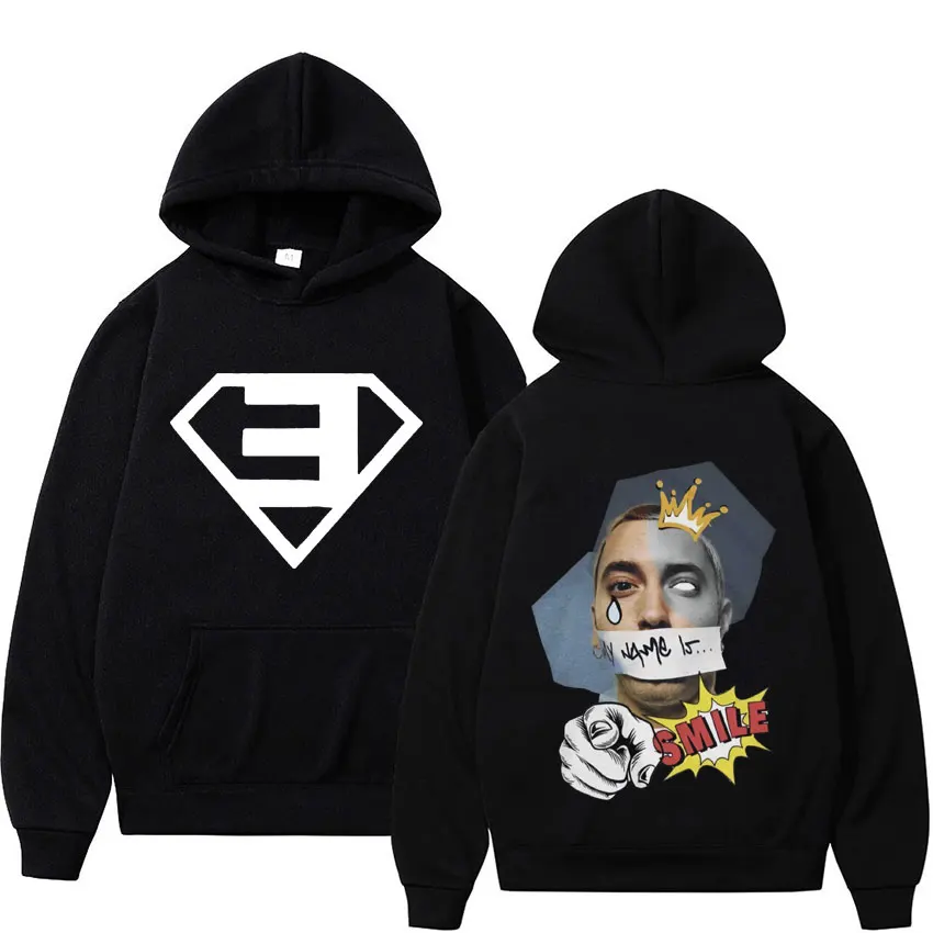 

Rapper Eminem Slim Graphic Hoodies Mens Womens Hip-Hop Clothing Fashion Pullovers Sweatshirts Casual Oversized Hoodie Streetwear