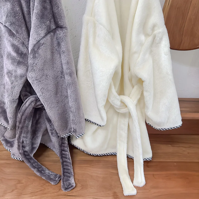 Autumn New Children's Flannel Bathrobe Baby Home Nightgown