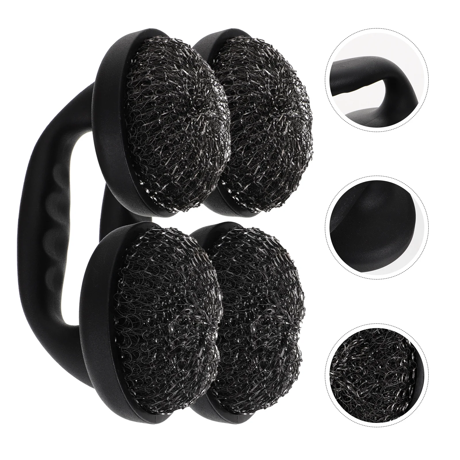 

2 Pcs BBQ Wire Brush Barbecue Cleaning Household Accessory Metal Grill Scrubber