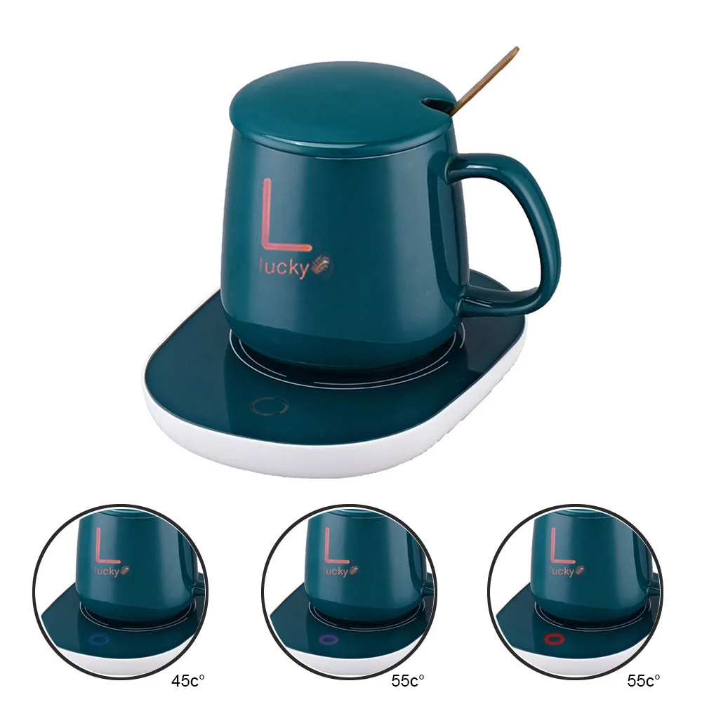 Winter Electric Mug Beverage Warmer Set w/Spoon Cup Heater for Coffee Tea  Mill